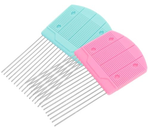 PACKOVE Peine para Quilling de Papel 2 Piezas, Herramienta para Enrollar y Tejer Papel, Colores Rosa y Azul, Accesorio Manualidades Diy, Herramienta Versátil para Artesanía Creativa