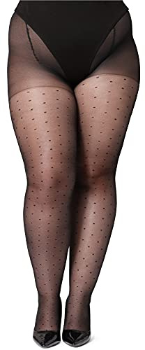 Bellivalini Collant Lingerie Femme 20 DEN BLV-1128 (Noir, XXL)