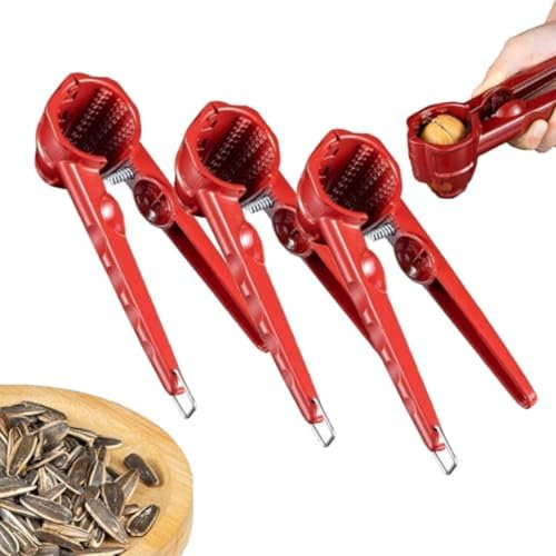 Pelador de semillas de girasol, máquina descascaradora de semillas de girasol, divisor de semillas de girasol, multifuncional, portátil, alicates de nogal para todo tipo de nueces, avellana (3 piezas)