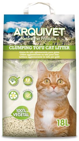 ARQUIVET - Arena de Tofu para Gatos 18 L - Aglomerante y Absorbente