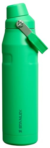 STANLEY IceFlow Quick Flow Water Bottle - Angled Lid, Lightweight and Leakproof for Travel and Sports, Insulated Stainless Steel, 1 Liter, BPA Free, Meadow