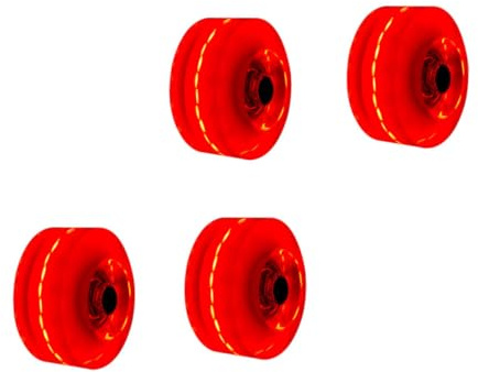 POPETPOP 4 Roues Lumineuses En Pu Pour Patins À Roulettes 2 Rangées Accessoires De Remplacement Pour Patinage Récréatif Intérieur Et Extérieur Sur Béton Carrelage