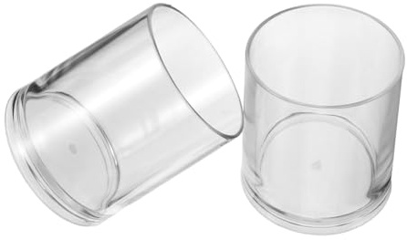 BIUDECO 2 Pezzi Bicchiere da vino in acrilico occhiali bicchieri vino bicchieri da tazze da dessert bicchierini Trasparente