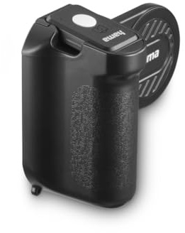 Hama Poignée Magnétique MagGrip pour Téléphone Portable, Support Polyvalent pour Smartphone, Déclencheur Bluetooth fournis, Pivotant 360°, avec Filetage 1/4 pour trépieds, Petit, Léger, Noir
