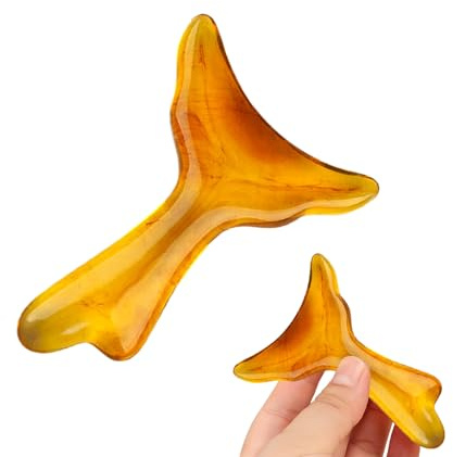 Fangfhai Outil de massage des fascias, en forme de queue de poisson - Outil de massage ergonomique en résine pour le visage, le cou, les épaules, les jambes, le ventre, les muscles, l'entraînement