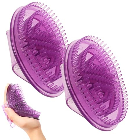 YUZHEDM 2 Piezas Masajeador de Vientre de Cepillo de Masaje Manual de PVC de Cepillo de Masaje Meridiano Multifuncional de Mano para Pies, Piernas, Manos, Cuello, Músculos, Alivia la