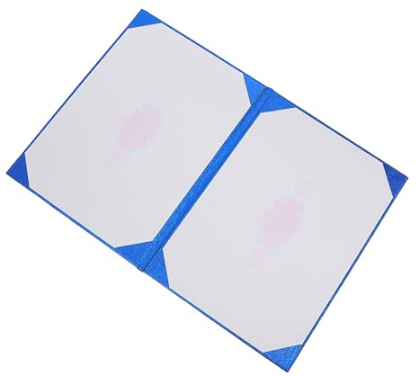 DIYEAH Copertina per Certificato A4 Rigida Blu Brillante, Cartella Portadocumenti Bifacciale Spessa, Custodia Protettiva per Certificati di Laurea e Premi, per Studenti e Professionisti