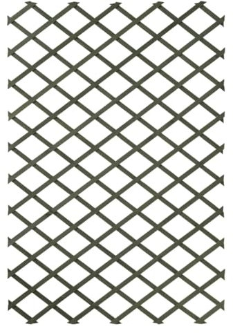 Ausziehbares Rankgitter aus farbigem Holz, grün – FSC-zertifiziert, Latten 18 x 6 mm – 100 x 200 cm