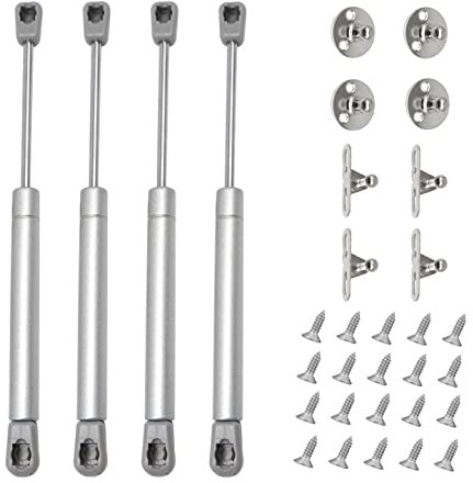 4 amortiguadores de gas 60 N para muebles de cocina, hidráulicos, para puertas de cocina, puertas de cocina, armarios de cocina (4, 60 N)