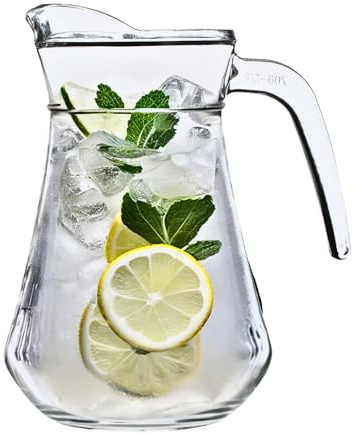 Ravenhead Glass Jug Pitcher 1.3L Heat Resistant Water Juice Cocktail Hot Cold Clear