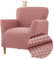 Highdi Housse de Fauteuil Extensible 1 Place, Jacquard Housse de Fauteuil Club Couverture de Fauteuil Chesterfield Lavable Protecteur de Fauteuil pour Salon Tub Chair Canapé (Rose)