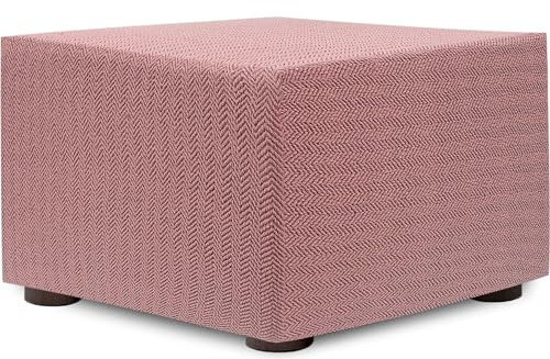 ECOMMERC3 Housse pour pouf 40 x 40 cm, super élastique bi-élastique - Housse de pouf de couleur écru, protectrice respirante et anti-usure, facile à installer et à retirer une adaptabilité maximale et
