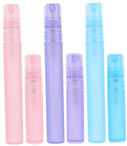 TOVINANNA 6pezzi Bottiglie Spray Da Viaggio e Bottiglie Riutilizzabili Per Profumi Colori Trasparenti Per Bagagli e Attività All Aperto