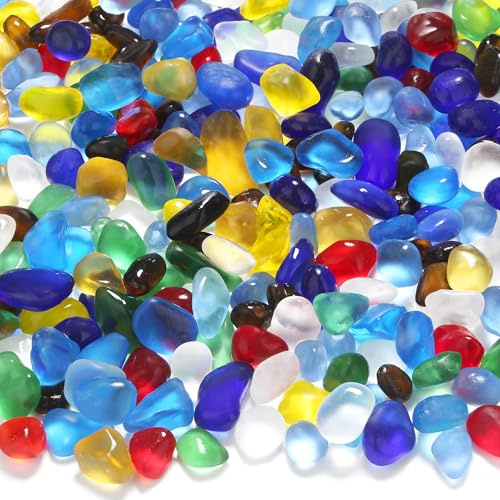 MAIBAOTA Colorful Frosted Sea Glass Pebbles