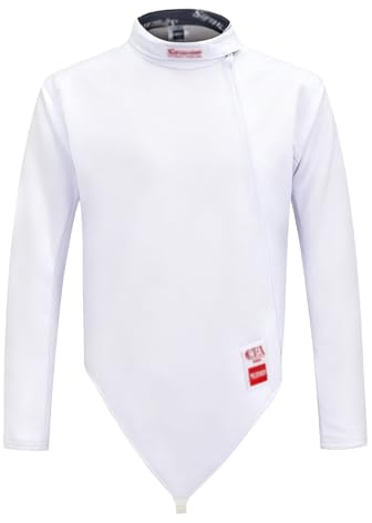 WANGCEPLSD Tops de Ropa de Esgrima Clásica, Traje Protector de Equipo de Esgrima para Florete, Espada y Sable, Unisex, 450 N, Diseño con Cremallera y Adhesivo(56)