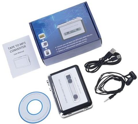Limtula Analoghi Lettore Cassette digitali Convertitore da Cassette a MP3 Connettività USB Trasferimento Facile Computer Dispositivo Mobile Digitalizzatore Nastri Portatile