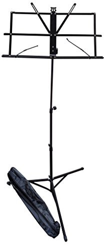 NOTENPULT NOTENSTÄNDER + TASCHE - SCHWARZ - GROßE AUFLAGE - KLAPPBAR - HÖHENVERSTELLBAR VON 55cm - 122cm