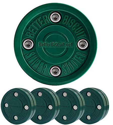 Better Biscuit Hockey Puck Shooter-4 Pack, Dark Green