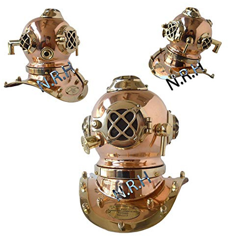 Nautical Replica Hub Tauchhelm im Antik-Look, Kupfer-Finish, 15,2 cm, US Navy Mark V, Tiefseetaucher
