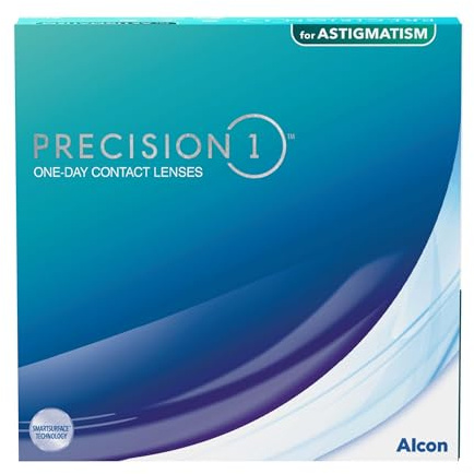 PRECISION1 Toric Tageslinsen weich | 90 Stück | BC 8.5 mm | DIA 14.5 mm | CYL 1.75 | ACHSE 90 | -01.25 Dioptrien