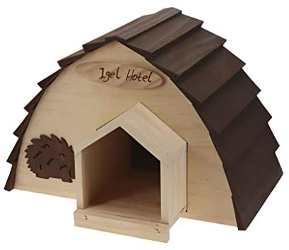 Unibos | Hedgehog House and Hibernation Shelter | Predator-Proof Outdoor Habitat | Feeding Station and Home | Wooden Roof | Wooden Hedgehogs Houses | Outside Habitat House | Eco Friendly