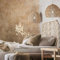K&L Wall Art Glänzende Vliestapete Vintage Strukturtapete Wohnzimmer Lehmhaus Metallic Kupfer Braun Luxustapete inkl. Tapezier-Ratgeber