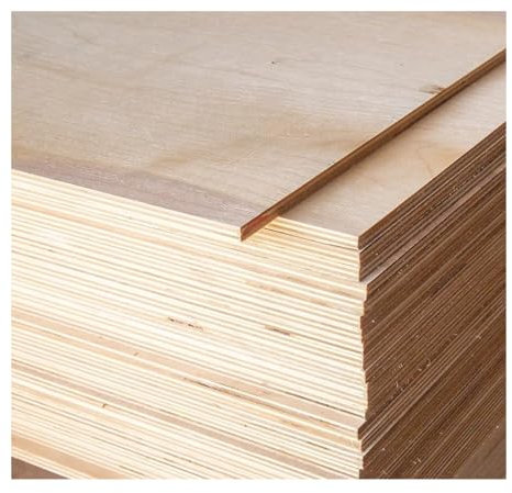 Vesey Gallery Hardwood Plywood Sheets, 5.5mm A1 Size (841x594mm) Pack of 4, Natural Timber, DIY Crafting, Furniture, Roofing