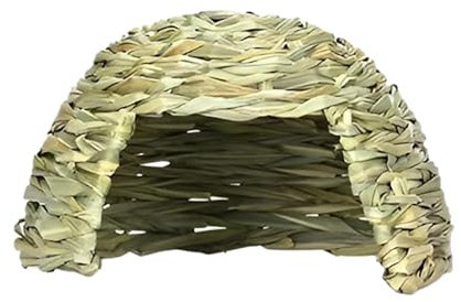 Grashaus für Kaninchen, Strohnest für kleine Haustiere, faltbar, zum Schlafen und Spielen, natürliches Grasbett, ideal für kleine Tiere und Haustierbedarf