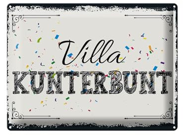 Femer Blechschild Spruch 30x40cm Villa Kunterbunt