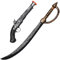 2 Stück Piraten Schwert Satz for Kinder Lang Plastik Schwert Piraten Captain Zubehör Pirate Kostüm Accessoires for Karneval,Halloween,Fasching,Mottoparty