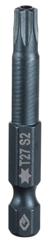 QUARKZMAN T27 torx-skruvmejsel 1/4 tum sexkantig 2 tum längd S2 stål magnetiskt 6-punkts bits industriell säkerhetsstjärnskruvmejsel med torx-huvud