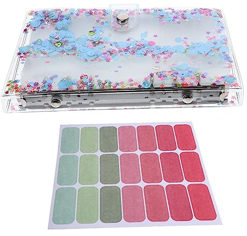 HOMSFOU 1Satz Budget Binder Mit Reißverschluss Geldsparplaner Für Bargeldumschläge Und Papiere Praktischer Organizer Für Haushaltsbuch Transparentes Design Für Einfache