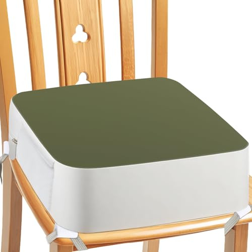 Rehausseur de chaise pour enfant Aqash - 4 points d'ancrage, 9,6 cm d'élévation pour les jeunes enfants à la table à manger avec poches latérales, coussin de siège antidérapant et portable pour