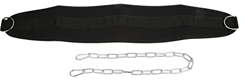 Haofy Cinturón de Inmersión para Fitness de 36 Pulgadas con Cadena, Cinturón de Pesas Resistente y Duradero para Inmersiones y Dominadas, Adecuado para el Hogar el Gimnasio, Hecho de Tela Acero