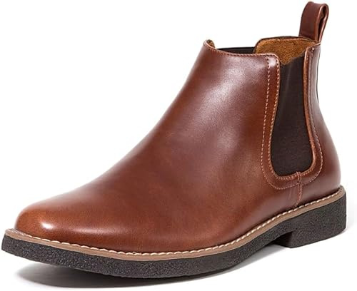 Deer Stags Men's Rockland Dress Comfort Chelsea Boot/Redwood/Dark Brown/ 12 / Medium