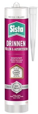 SISTA Pattex DRINNEN Füllen & Ausbessern, Fugen Dichtstoff für den Innenbereich, einfach verwendbarer Acryl Fugenfüller zum Ausbessern, überstreichbar nach 1 Stunde, 1x280ml Kartusche