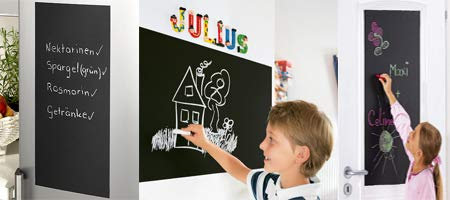 Magnetische Tafelfolie | für Kreide & Kreidestifte | selbstklebend | magnetisch | viele Größen | Kreidetafel Magnet Klebefolie (DIN A5 (21x15cm))