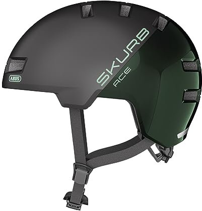ABUS Stadthelm Skurb ACE - Stylischer Fahrradhelm im Alltag, beim Skaten, BMX-Fahren oder Longboarden - Grün (Moss Green), Größe S
