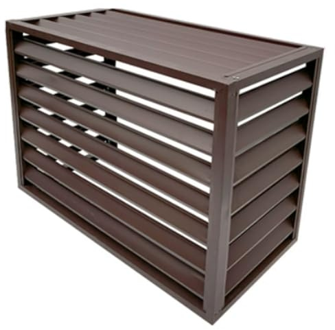 Air Conditioner Privacy Fence, Outdoor Unit Air Conditioner Cover, Trash Can Decorative Slat Fence, Louver Grid Panel, Aluminum Alloy for Outdoor Privacy Protection Air Conditioner or Trash Can ( Colo