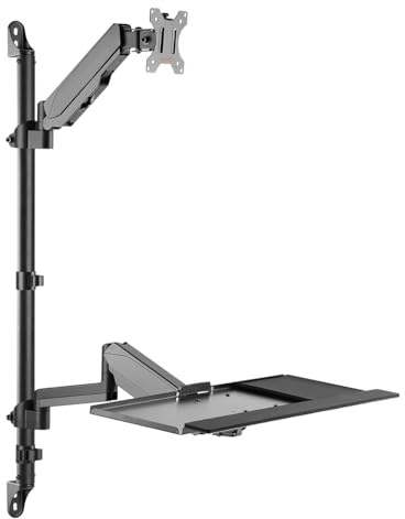 My Wall HL64L 1 styck monitorväggfäste 43,2 cm (17) – 81,3 cm (32) svart justerbar höjd, lutbar, vridbar