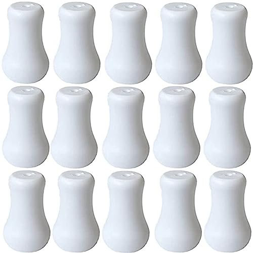 Lerpwige Lot de 15 glands en plastique blanc pour stores vénitiens à suspendre - Boule - Petits pendentifs en forme de goutte - Pour store plissé - Ombre - Accessoires de rideaux