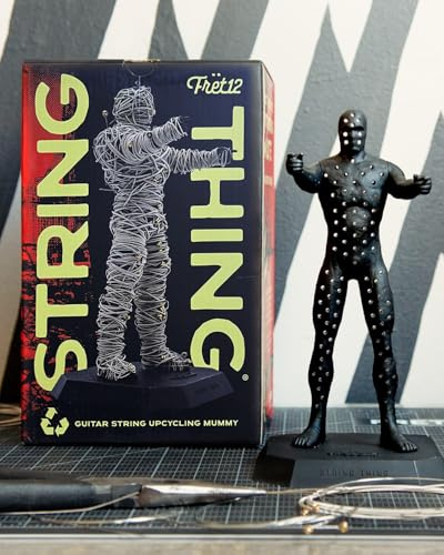 The String Thing – Guitar String Upcycling Mummy Figure | Unique Gift for Guitar Players | Eco-Friendly Musician Accessory | Handcrafted String Art Keepsake