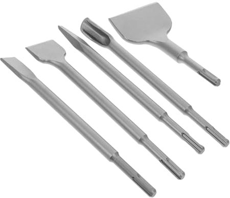 iplusmile Kit de Burins à Marteau Unique Ensemble de Burins Larges Plats Et en Forme de U pour Outil D'élimination Du Béton de La Brique Et Du Ciment