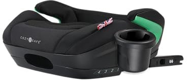 Cozy N Safe Cosmo i-Size Booster Car Seat (125–150cm | 7–12yrs), Swivel ISOFIX, 4 Recline Positions, Deep Padding, Adjustable Armrests, Removable Cupholder, Lightweight Design (Onyx)