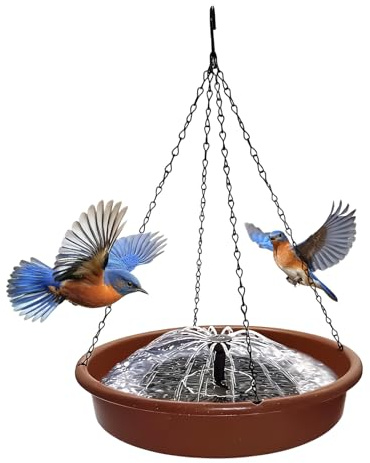Baños para Pájaros de Exterior | Solar Resistente Cuenca de Baño,Accesorios para Baño de Aves,para Mascotas Aviarios Pinzones Loros Monje Hogar Jardín Patio Trasero E Interior Paisajismo