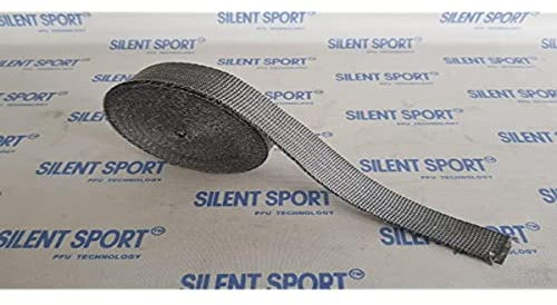 Neu! Schmales Original Silent Sport Auspuff- Hitzeschutzband 3cm x 10m Grau