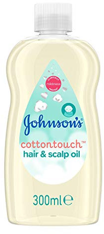 Johnson‘s Baby Cottontouch Haar- & Kopfhautöl 300ml - mit echter Baumwolle gemischt