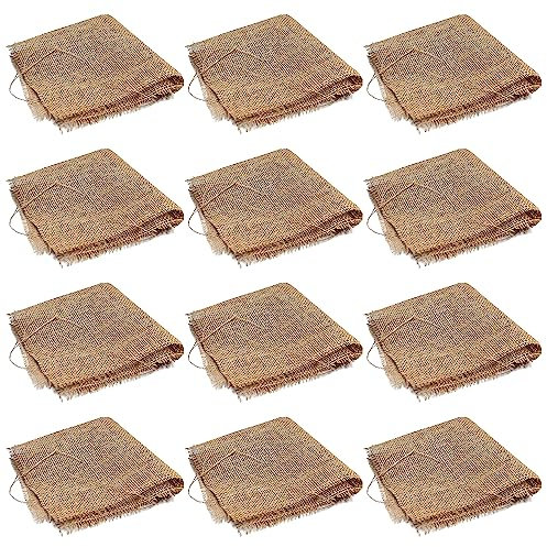 60cm x 60cm Hessian Squares Aquatic Pond Plant Basket Liners for Lilies & Marginals (x12)