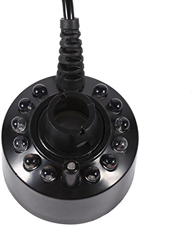 Ultraschall Nebelmacher, Haofy 12 LED Wasserzerstäuber Nebelerzeuger für Aquarium Wasser Brunnen Teich, Farbe Ändert Nebel Hersteller Maschine Nebelmaschine Landschaft Dekoration