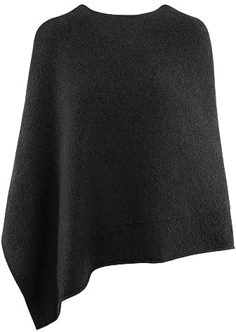 Giesswein Merino Lambswool Poncho - Damen Feinstrick Überwurf aus Merinowolle, Wool Cape, Frauen Strick Cardigan, XXL Umhängetuch
